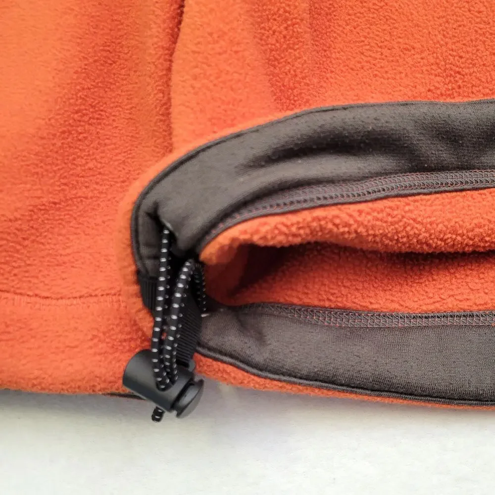 J. Crew 1/2 Zip Polartec Fleece Pullover Jacket Medium Rust Orange Vintage